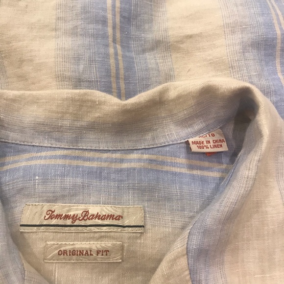Tommy Bahama 100% Linen Short Sleeve Button Up - Picture 4 of 5